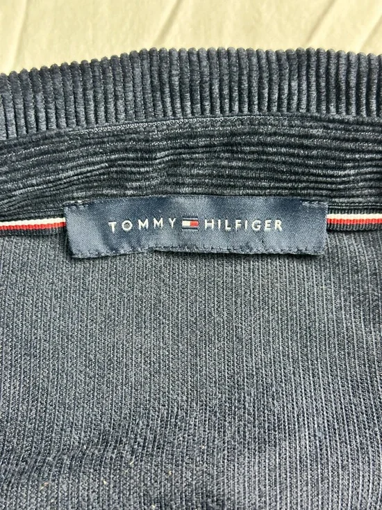 💙 Tommy Hilfiger Blue Corduroy Belted Shirt Dress Sz 6 8867-10 💙 - Picture 7 of 16